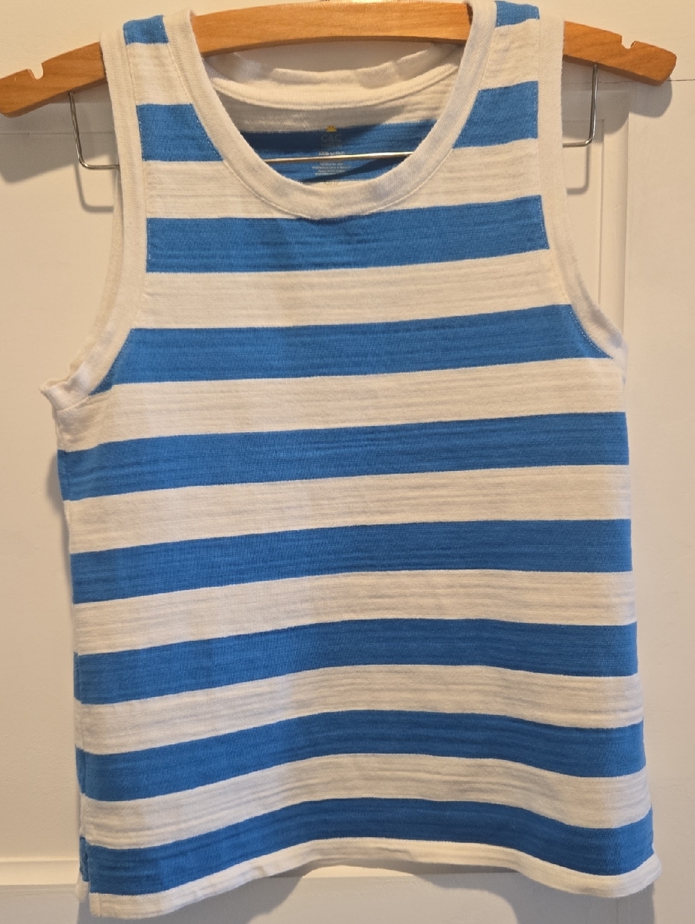 C&C California Blue & White Striped Tank